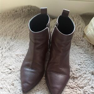 Everlane Boss Boots - Burgundy Ankle Boots